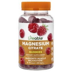 Lifeable Gomas de Citrato de Magnésio Framboesa 90 Gomas (833 mg por Goma)