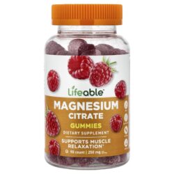 Lifeable Gomas de Citrato de Magnésio Framboesa 90 Gomas (833 mg por Goma)