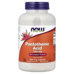 NOW Foods Ácido Pantotênico 250 Cápsulas Vegetais