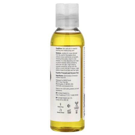 NOW Foods Solutions Óleo de Jojoba 118 ml (4 fl oz) - Imagem 2