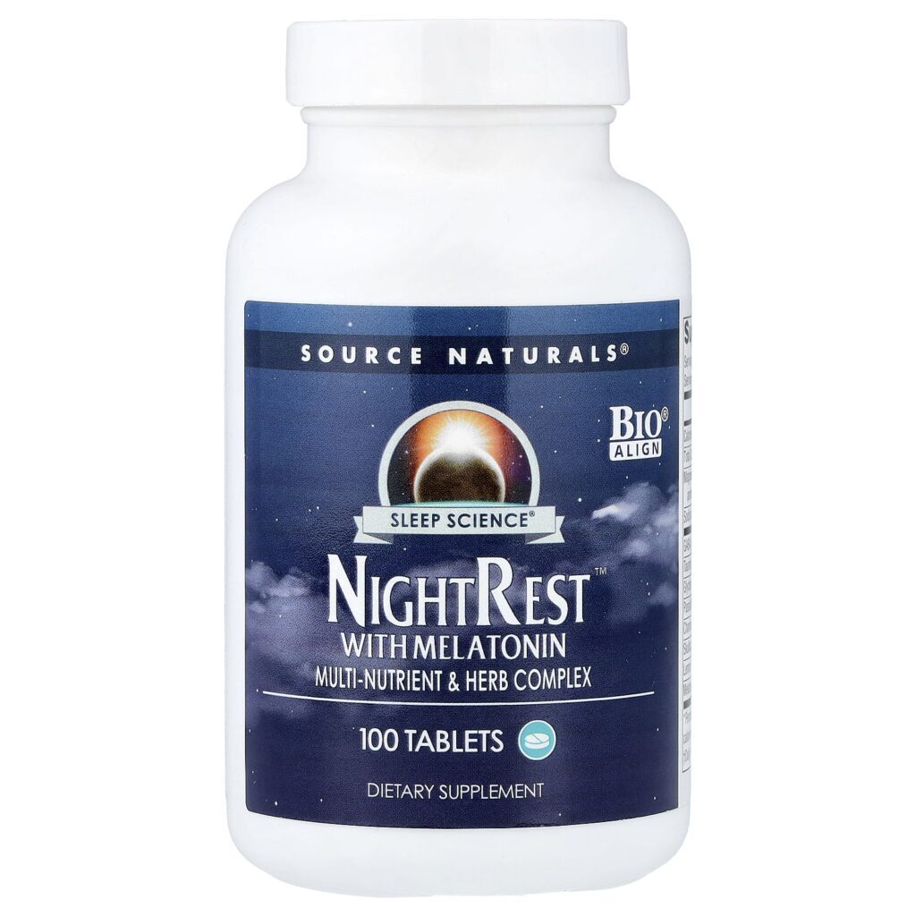 Source Naturals Sleep Science® NightRest™ com Melatonina 100 Comprimidos