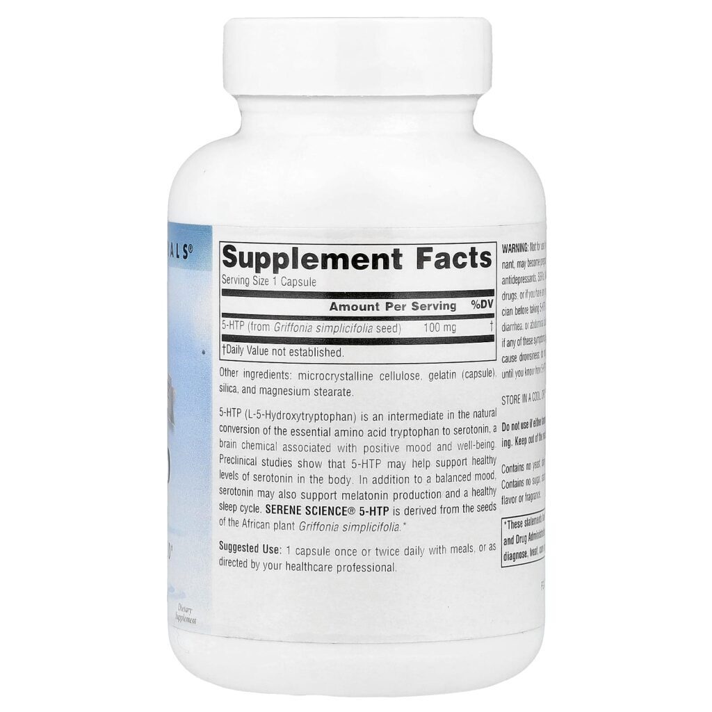 Source Naturals Serene Science® 5-HTP 100 mg 120 Cápsulas - Imagem 2