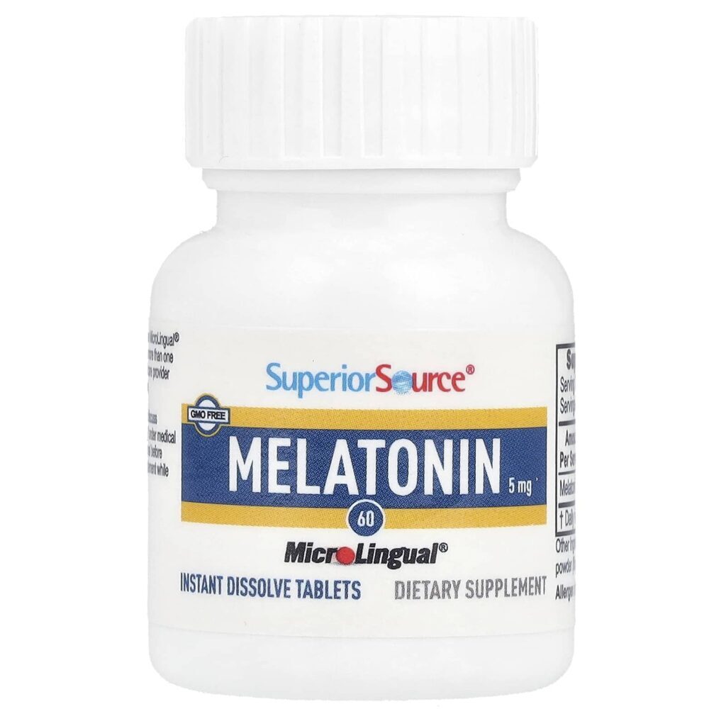 Superior Source Melatonina 5 mg 60 Comprimidos MicroLingual® de Dissolução Instantânea - Imagem 3