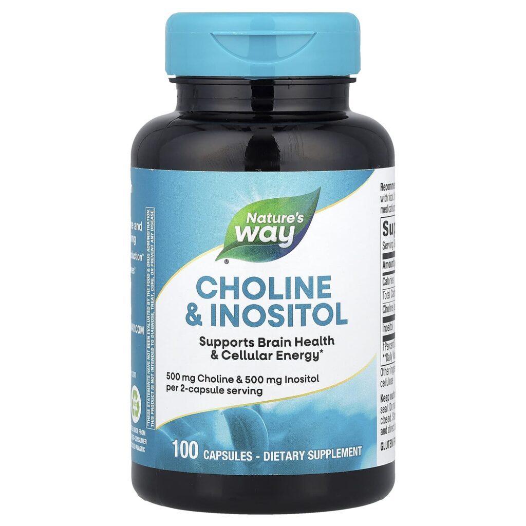 Natures Way Colina e Inositol 100 Cápsulas