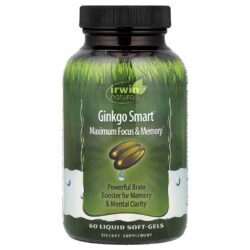 Irwin Naturals Ginkgo Smart® Foco e Memória Máximos 60 Cápsulas Softgel Líquidas