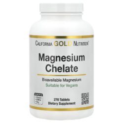California Gold Nutrition Magnésio Quelato com Cálcio 270 Comprimidos