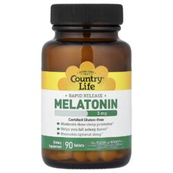 Country Life Melatonina Liberação Rápida 3 mg 90 Comprimidos