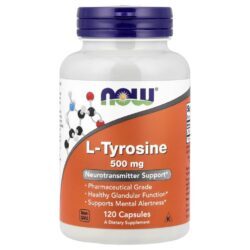 NOW Foods L-Tirosina 500 mg 120 Cápsulas
