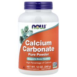 NOW Foods Carbonato de Cálcio Puro em Pó 340 g (12 oz)