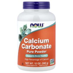 NOW Foods Carbonato de Cálcio Puro em Pó 340 g (12 oz)