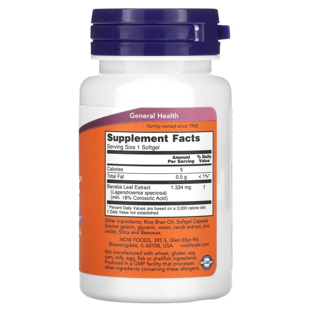 NOW Foods GlucoFit 60 Cápsulas Softgel (1.334 mg por Cápsula Softgel) - Imagem 2