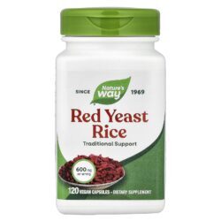 Natures Way Arroz com Fermento Vermelho 600 mg 120 Cápsulas Veganas