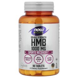 NOW Foods Sports HMB com Vitamina D-3 90 Comprimidos (1.000 mg por Comprimido)