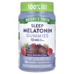 Natures Truth Gomas de Melatonina para o Sono Frutos Silvestres Mistos Naturais 70 Gomas (5 mg por Goma)
