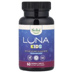 Nested Naturals Luna® Kids Suplemento Suave para o Sono Fruto Silvestre Tropical 60 Comprimidos Mastigáveis