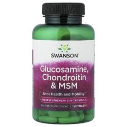 Swanson Glicosamina Condroitina e MSM 120 Comprimidos