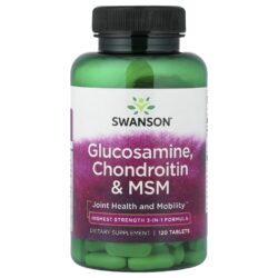 Swanson Glicosamina Condroitina e MSM 120 Comprimidos