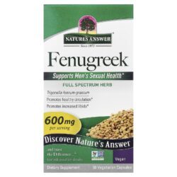 Natures Answer Feno-grego 600 mg 90 Cápsulas Vegetarianas