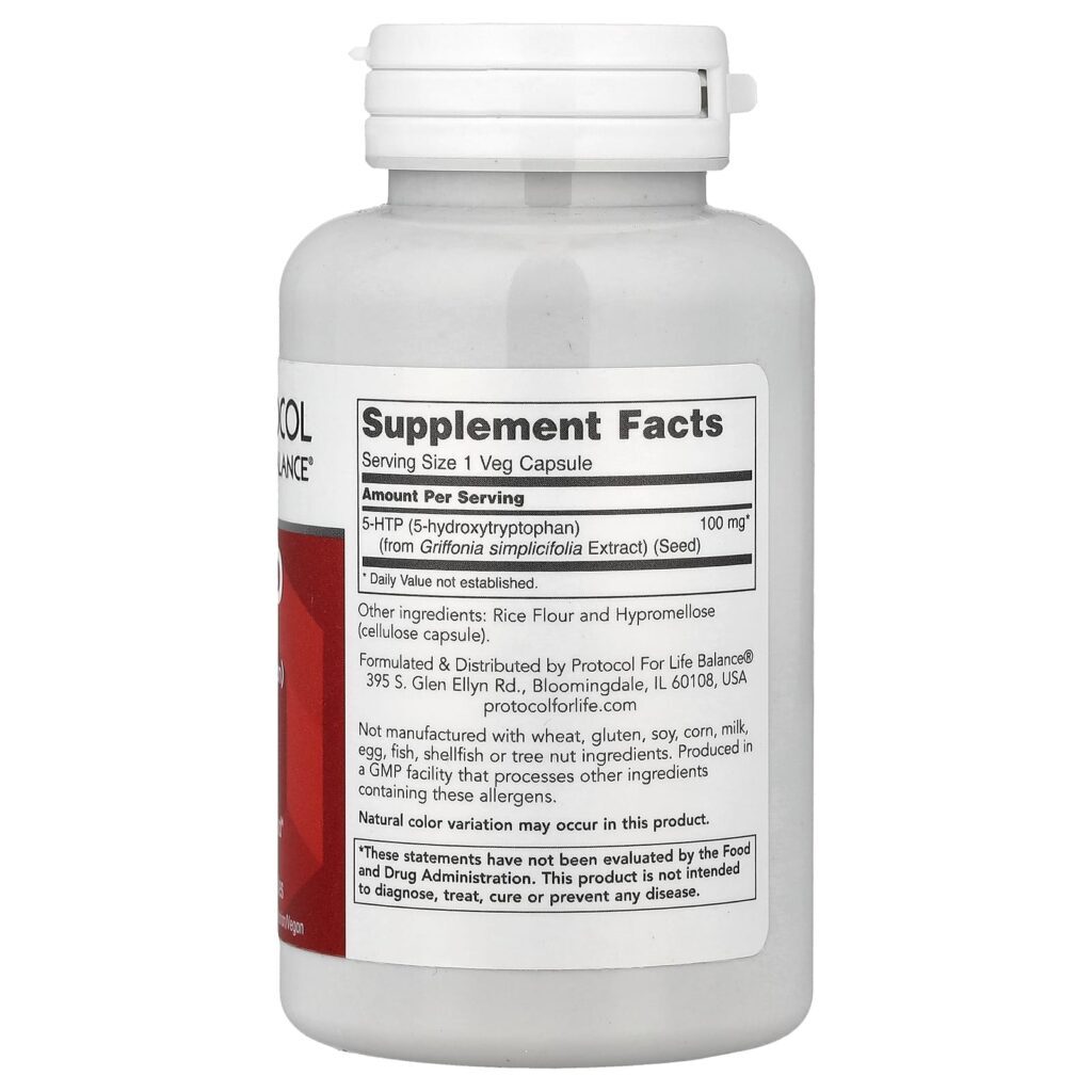 Protocol for Life Balance 5-HTP 100 mg 90 Cápsulas Vegetais - Imagem 2