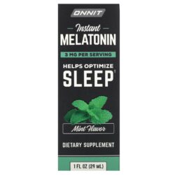 Onnit Melatonina Instantânea Hortelã Fresca 3 mg 29 ml (1 fl oz)
