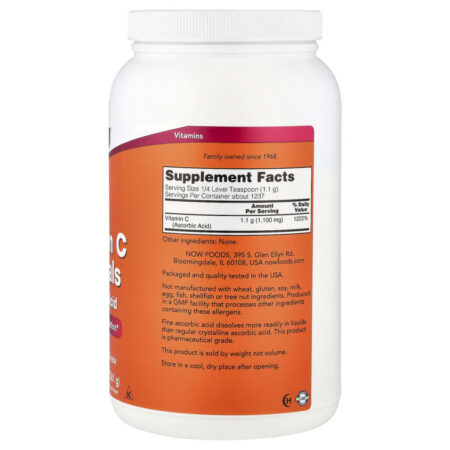 NOW Foods Cristais de Vitamina C 1.361 g (3 lb) - Imagem 2