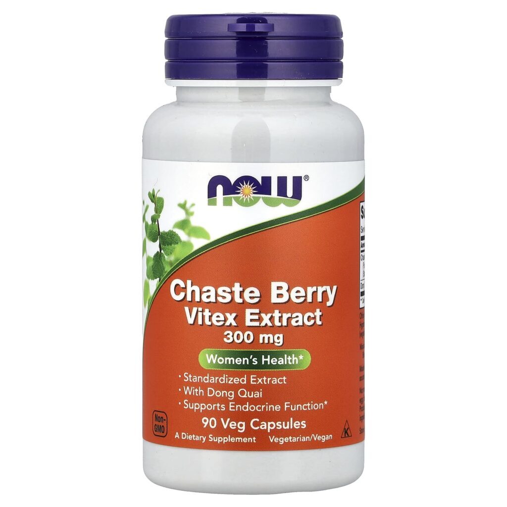 NOW Foods Extrato de Chaste Berry Vitex 300 mg 90 Cápsulas Vegetais