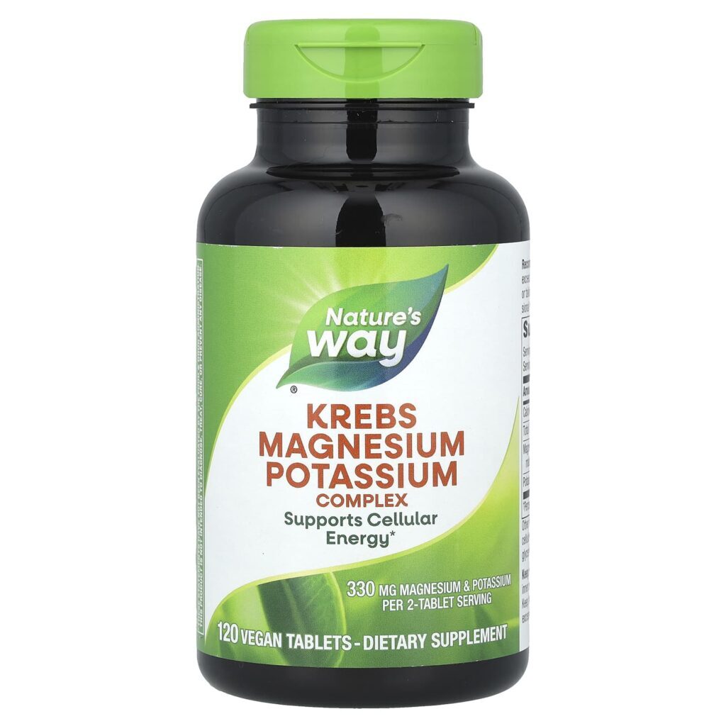Natures Way Complexo de Magnésio e Potássio do Krebs 120 Comprimidos Veganos