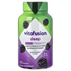 VitaFusion Sleep Gomas de Melatonina Amora 120 Gomas (25 mg por Goma)