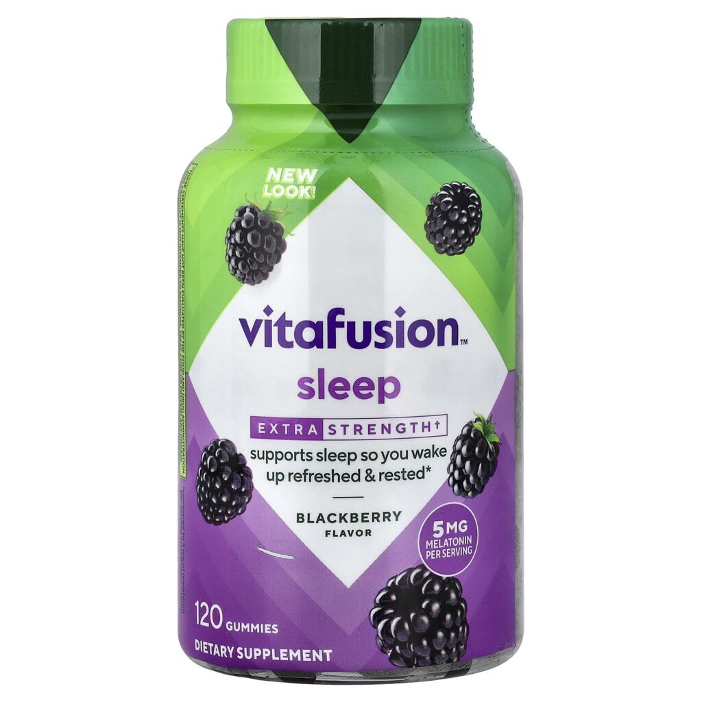 VitaFusion Sleep Gomas de Melatonina Amora 120 Gomas (25 mg por Goma)