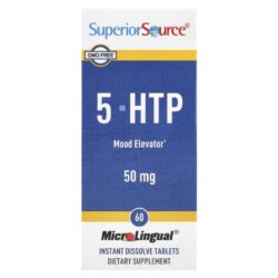 Superior Source 5-HTP 50 mg 60 Comprimidos MicroLingual® de Dissolução Instantânea