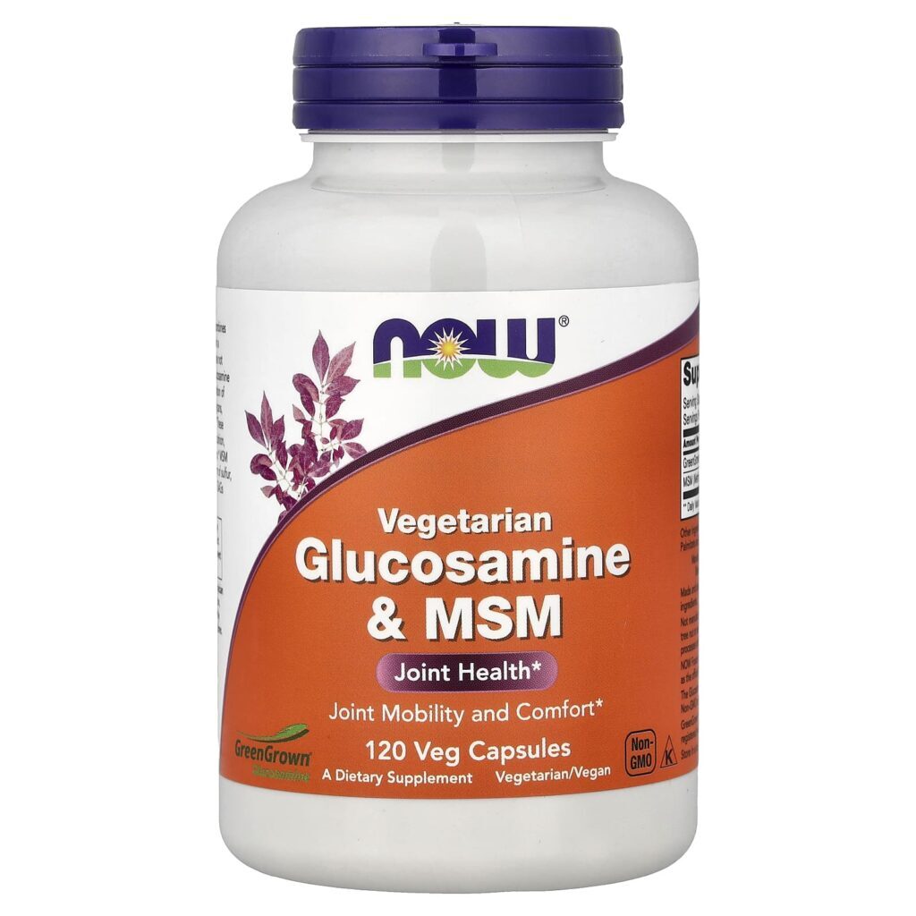 NOW Foods Glicosamina Vegetariana e MSM 120 Cápsulas Vegetais