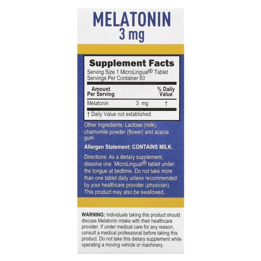 Superior Source Melatonina 3 mg 60 Comprimidos MicroLingual® de Dissolução Instantânea - Imagem 2