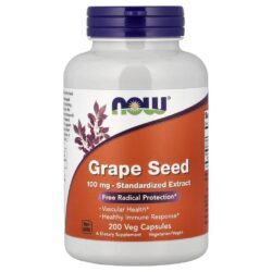 NOW Foods Semente de Uva 200 Cápsulas Vegetais
