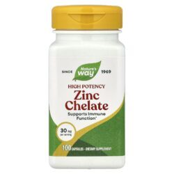 Natures Way Bisglicinato de Zinco 30 mg 100 Cápsulas