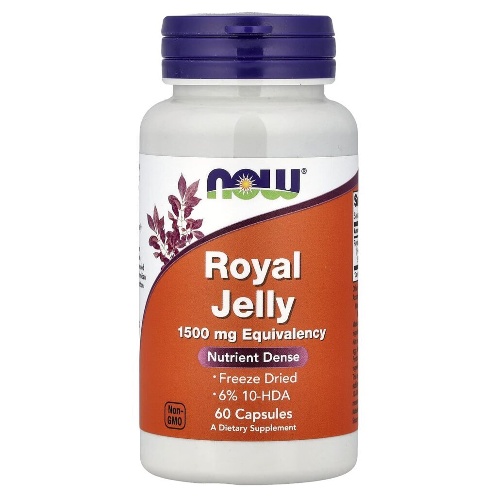 NOW Foods Geleia Real 60 Cápsulas (500 mg por Cápsula)