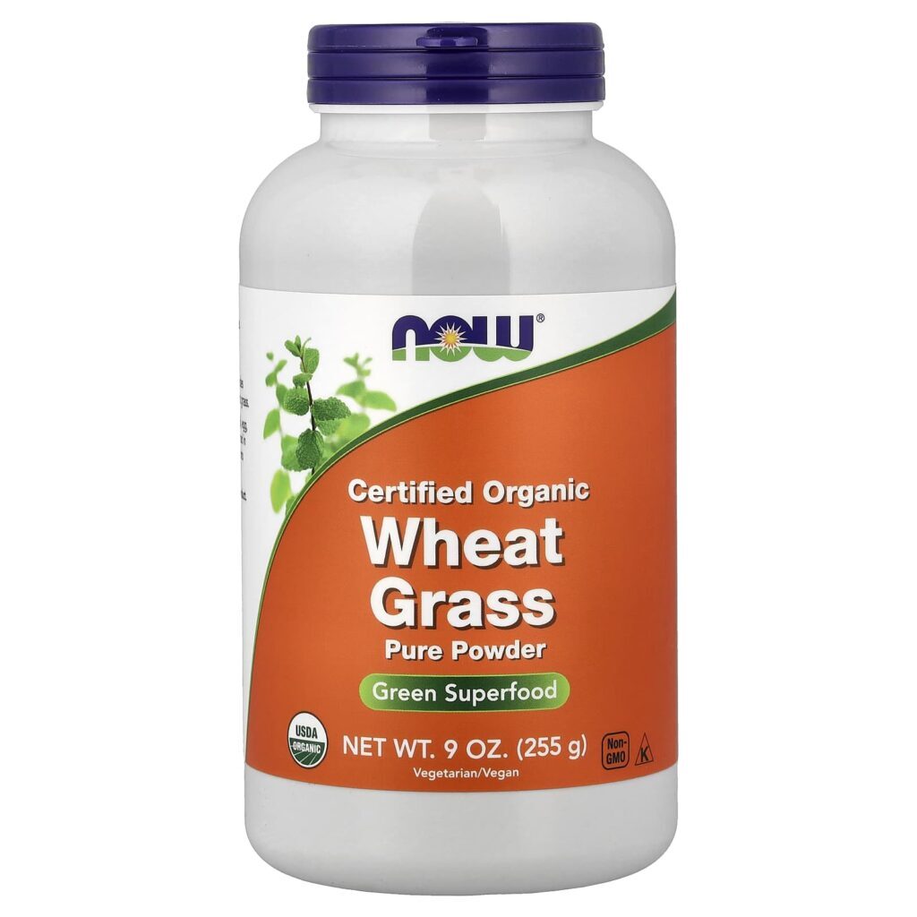 NOW Foods Grama de Trigo Orgânica Certificada Pó Puro 255 g (9 oz)