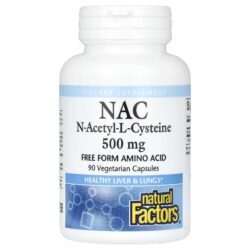 Natural Factors NAC Acetilcisteína 500 mg 90 Cápsulas Vegetarianas