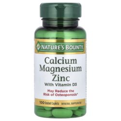 Natures Bounty Cálcio Magnésio e Zinco com Vitamina D3 100 Cápsulas Revestidas