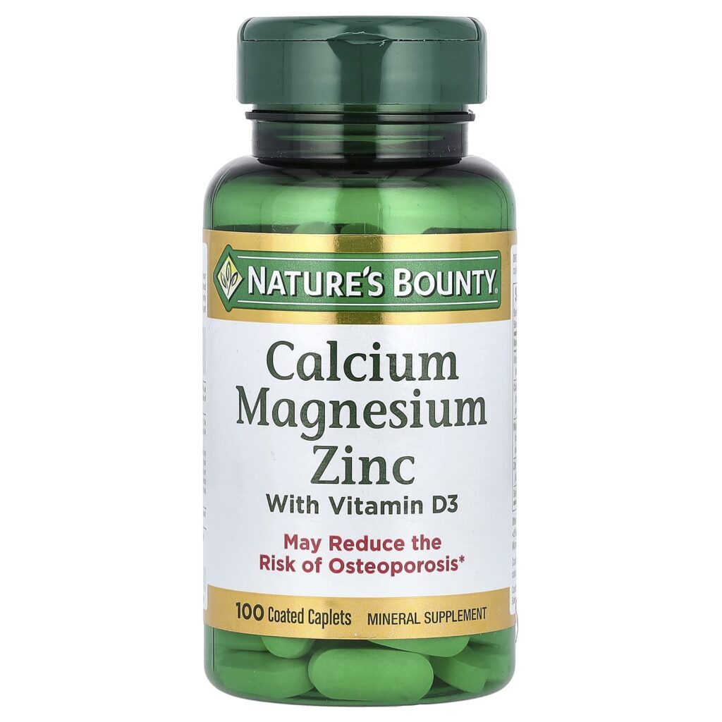 Natures Bounty Cálcio Magnésio e Zinco com Vitamina D3 100 Cápsulas Revestidas