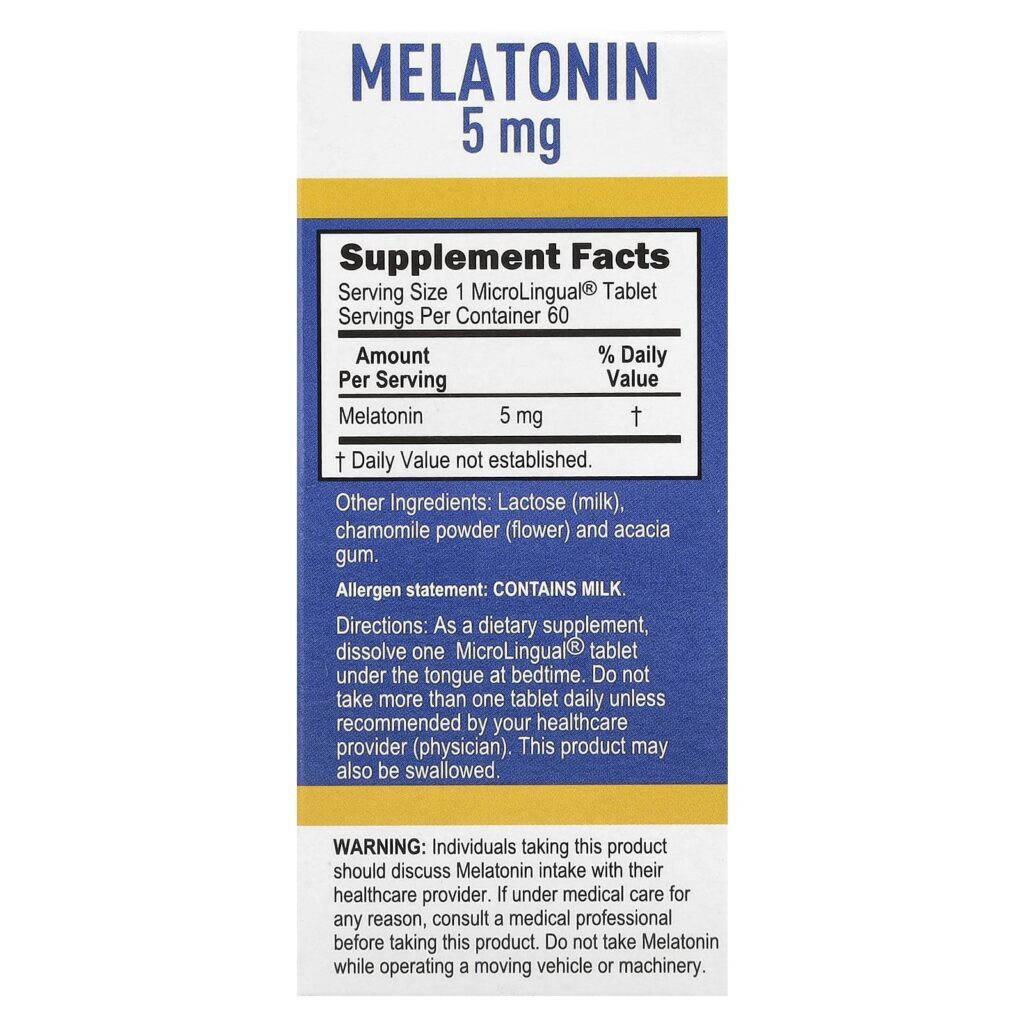 Superior Source Melatonina 5 mg 60 Comprimidos MicroLingual® de Dissolução Instantânea - Imagem 2