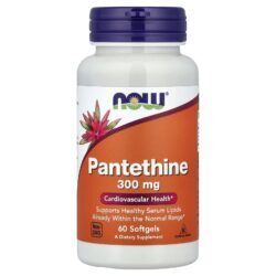NOW Foods Pantetina 300 mg 60 cápsulas softgel