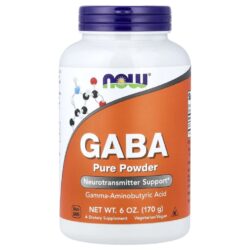 NOW Foods GABA Puro em Pó 170 g (6 oz)