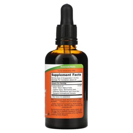 NOW Foods Complexo de Absinto de Noz Preta Verde e Fresca 60 ml (2 fl oz) - Imagem 2