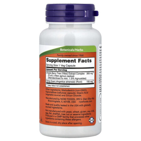 NOW Foods Extrato de Chaste Berry Vitex 300 mg 90 Cápsulas Vegetais - Imagem 2