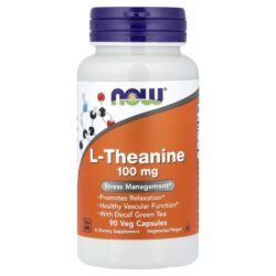 NOW Foods L-Theanine 90 Cápsulas Vegetais