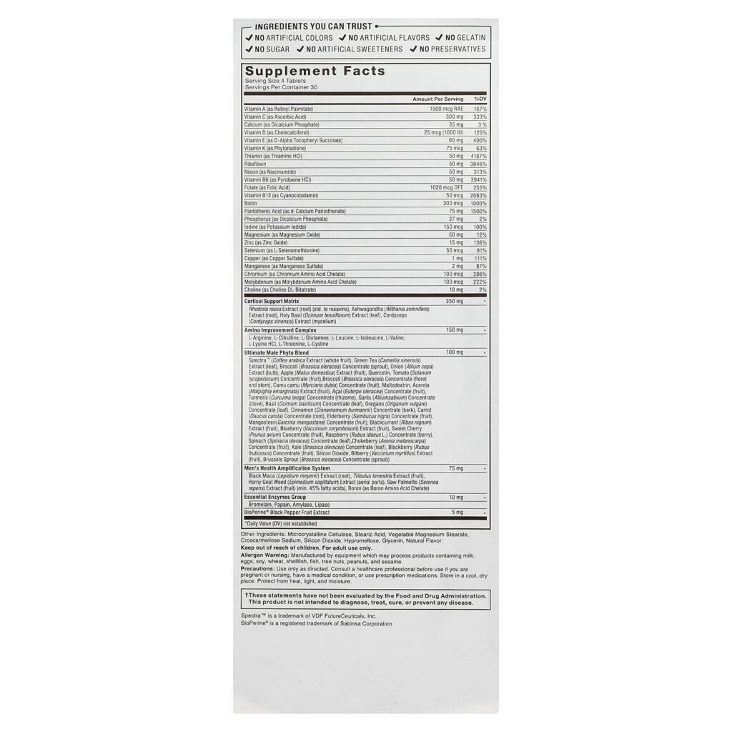 Force Factor Multivitamínico Test X180® 120 Comprimidos - Imagem 2