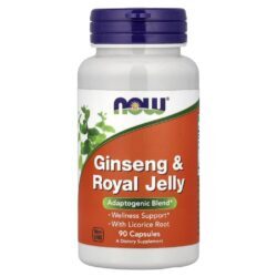 NOW Foods Ginseng e Geleia Real 90 Cápsulas