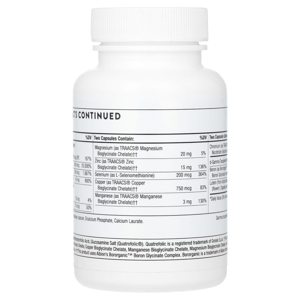 Thorne Basic Nutrients 2/Day 60 Cápsulas - Imagem 4