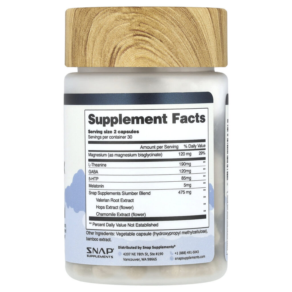 Snap Supplements Complexo do Sono com Melatonina 60 Cápsulas - Imagem 2