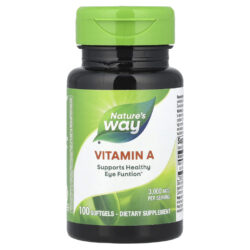 Natures Way Vitamina A 3.000 mcg 100 Cápsulas de Softgel